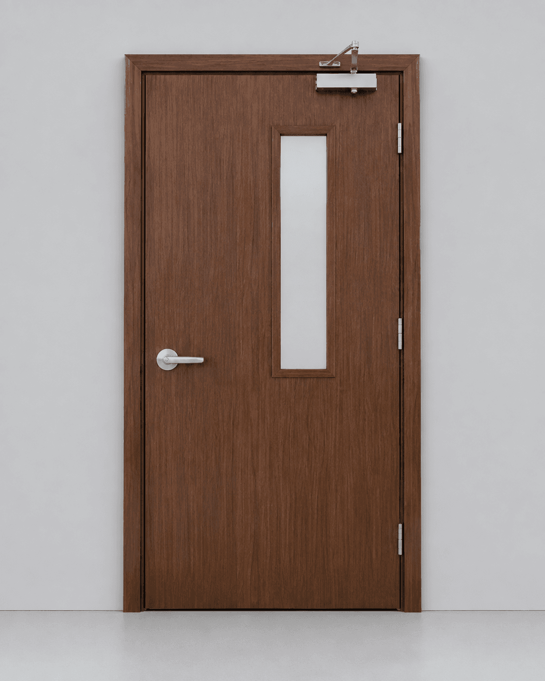 Natural wood fire door